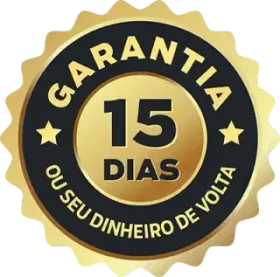 Garantia de 15 dias ou seu dinheiro de volta